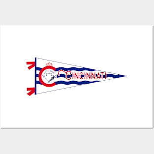 Cincinnati Flag Pennant Posters and Art